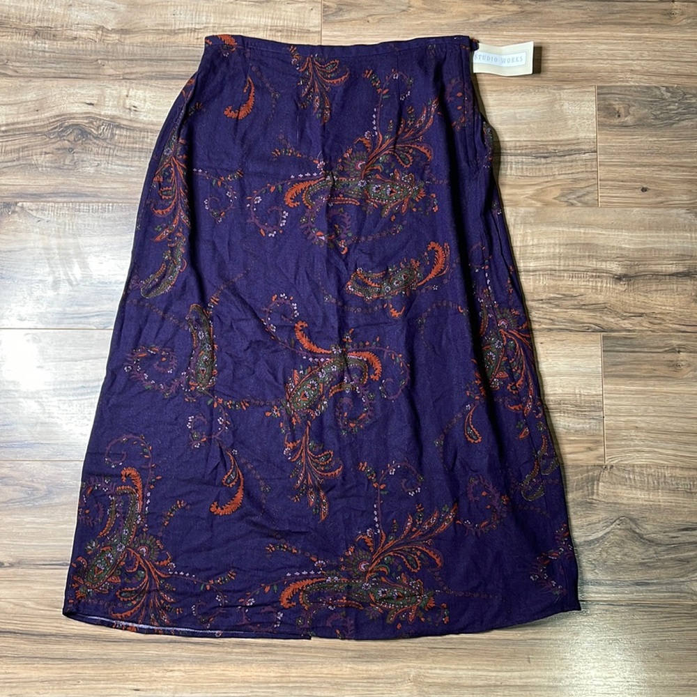 NWT Vintage Studio Works Women’s Purple Maxi Skirt